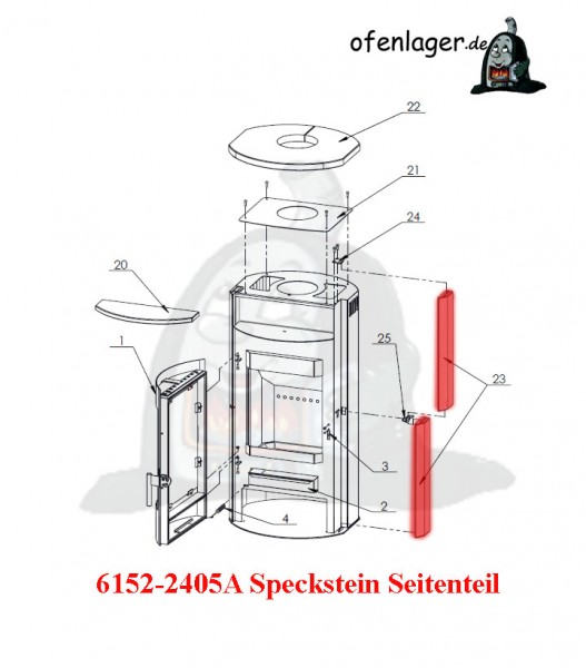 6152-2405A Speckstein Seitenteil