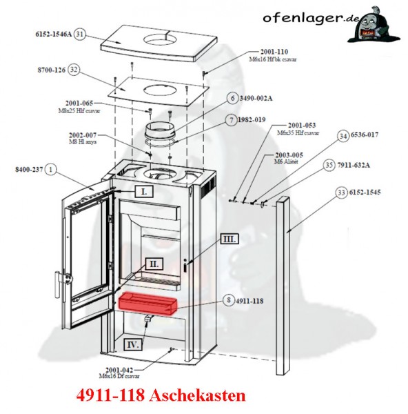 4911-118 Aschekasten