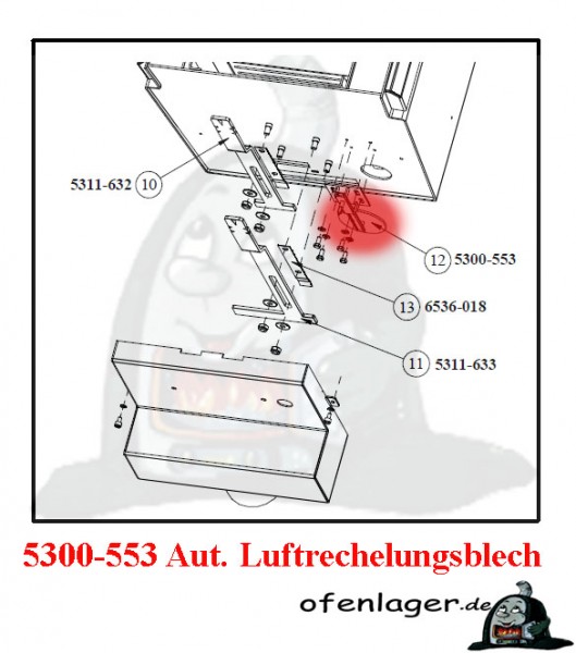 5300-553 aut. Luftreglungsblech