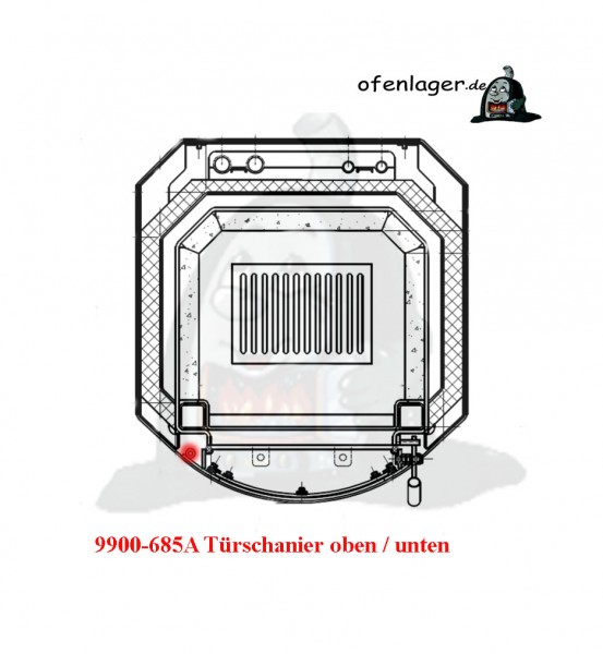 9900-685A Türschanier oben-unten