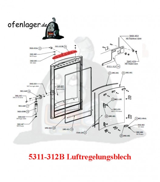 5311-312B Luftregelungsblech