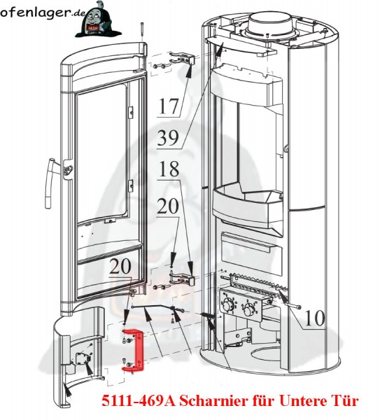 5111-469A Scharnier für Untere Tür