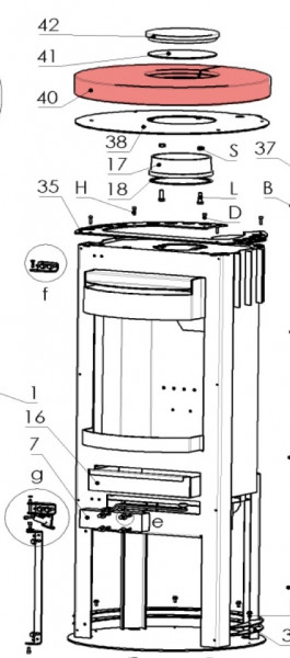 6151-2764 Keramik Topplatte