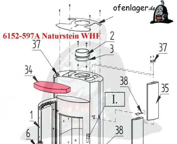 6152-597A Naturstein WHF