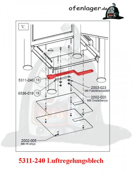 5311-240 Luftregelungsblech