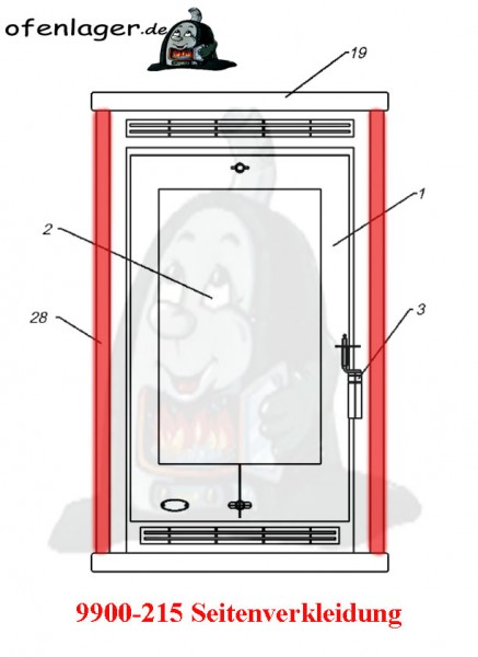9900-215 Seitenverkleidung / 1 Stück