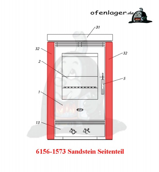 6156-1573 Sandstein / 1 Stück