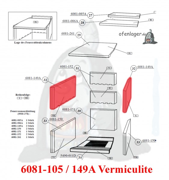 6081-105/6081-149 Vermiculite / 1 Stück