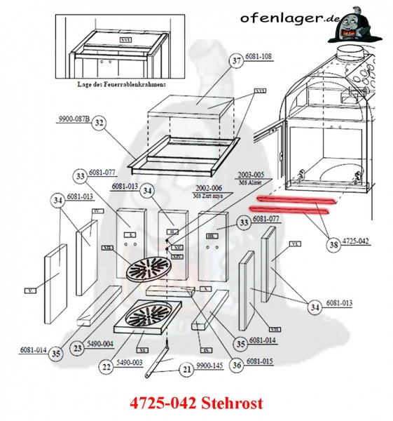 4725-042 Stehrost / 1 Stück