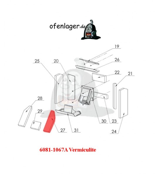 6081-1067A Vermiculite / 1 Stück