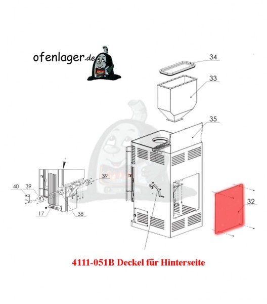 4111-051B Deckel für Hinterseite