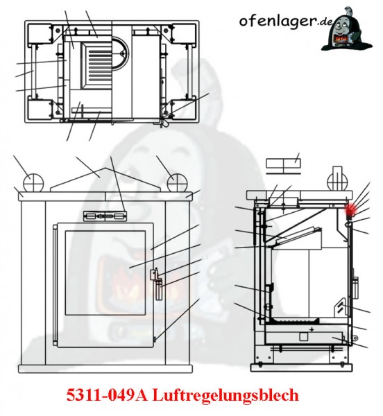 5311-049A Luftreglungsblech