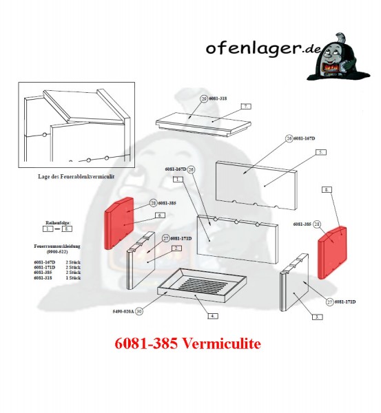 6081-385 Vermiculite / 1 Stück