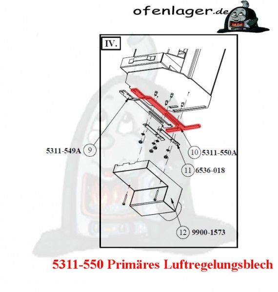 5311-550A Sekundäres Luftregelungsblech