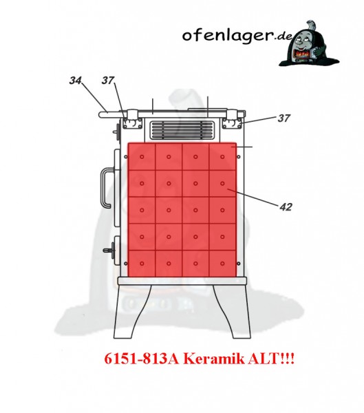 6151-813A Keramik ALT !! / 1 Stück