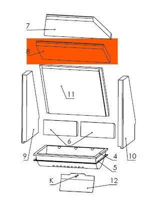 6081-1087A Rauchumlenkung mitte