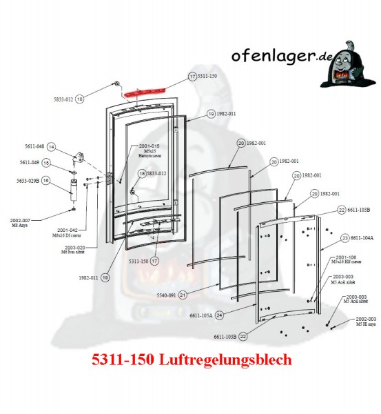 5311-150 Luftregelungsblech