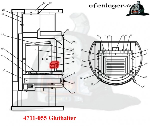 4711-055 Gluthalter 1 Stück