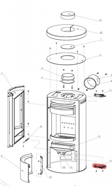 9900-2529B Schließmechanismus unten komplett