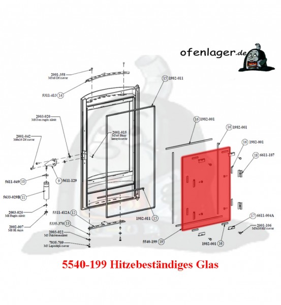 5540-199 Hitzebeständiges Glas