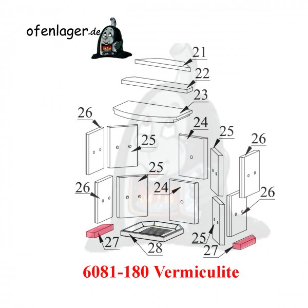 6081-180 Vermiculite / 1 Stück