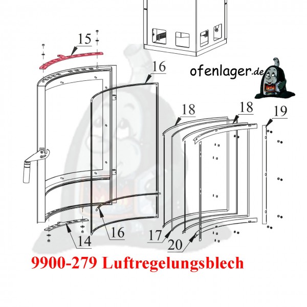 9900-279 Luftregelungsblech