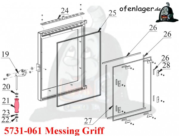 5731-061 Messing Griff