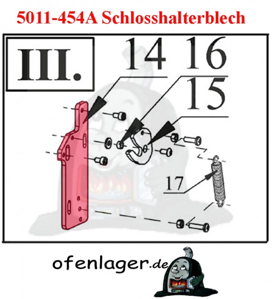 5011-454A Schlosshalterblech