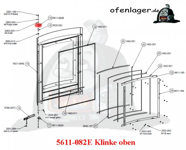 5611-082E Klinke oben