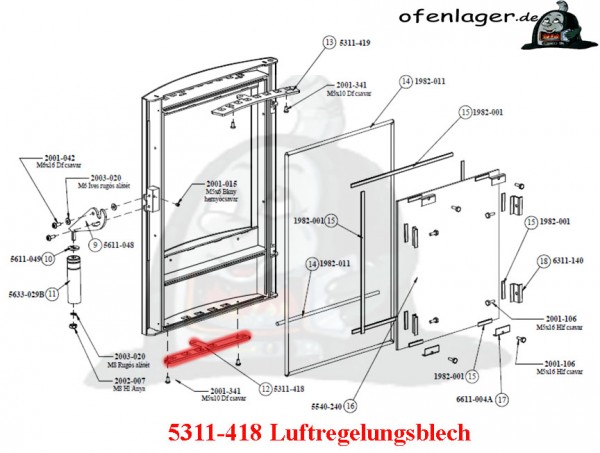 5311-418 Luftreglungsblech