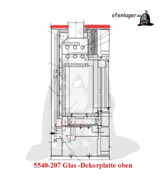5540-207 Glas-Dekorplatte oben