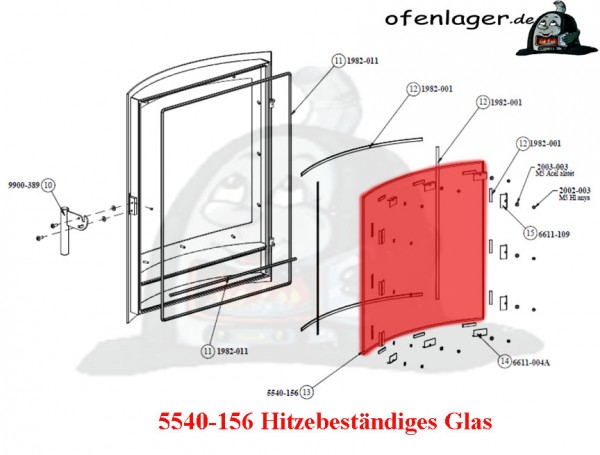 5540-156 Hitzebeständiges Glas