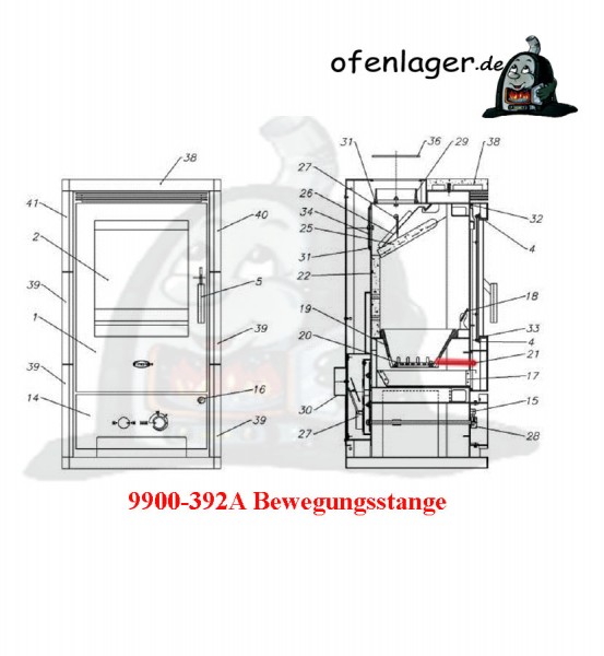 9900-392A Bewegungsstange