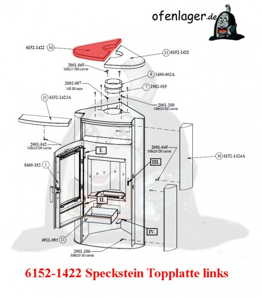 6152-1422 Speckstein Topplatte links