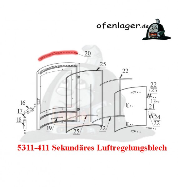 5311-411 Sekundär Luftregelungsblech