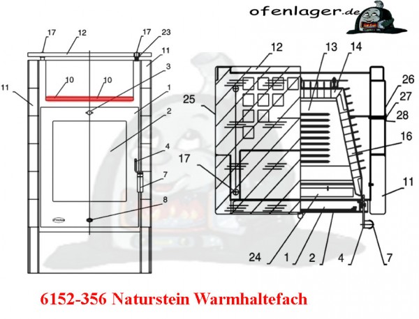 6152-356 Naturstein / 1 Stück