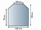 Bodenplatte 6-Eck 0,6x100x120 cm