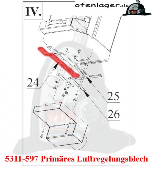 5311-597 Primär Luftregelungsblech