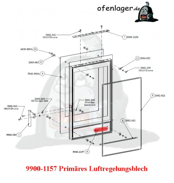 9900-1157 Primär Luftregelungsblech