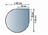 Bodenplatte Tropfen 0,8x110x110 cm