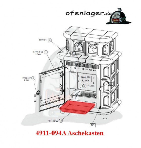 4911-094A Aschenkasten