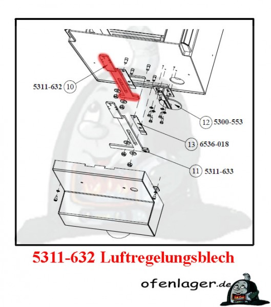 5311-632 Luftreglungsblech