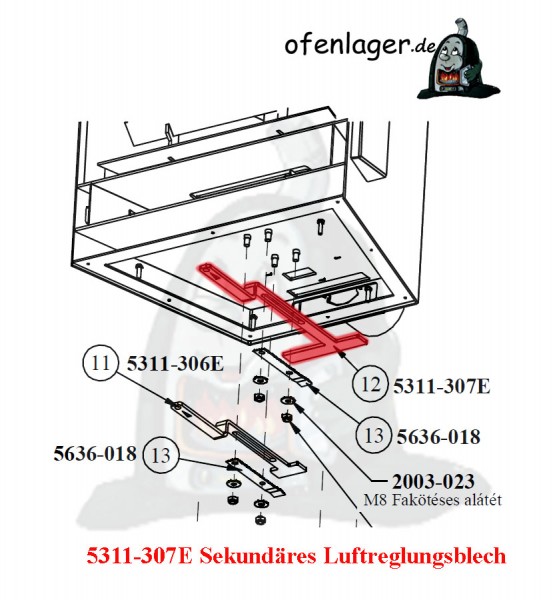 5311-307E Sekundäres Luftreglungsblech