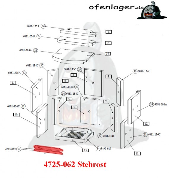 4725-062 Stehrost / 1 Stück