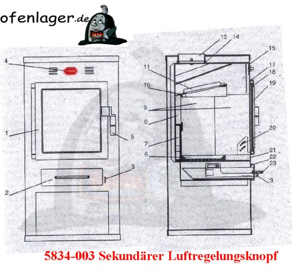 5834-003 Sekundärer Luftregelungsknopf