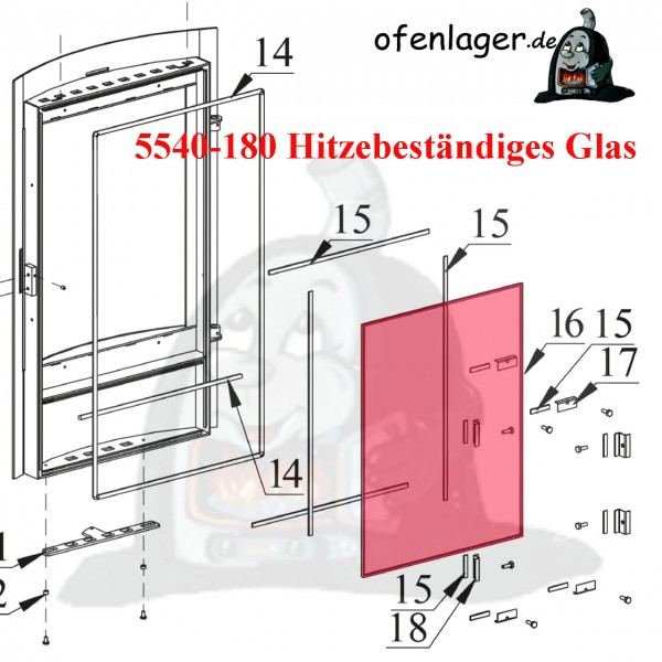 5540-180 Hitzebeständiges Glas