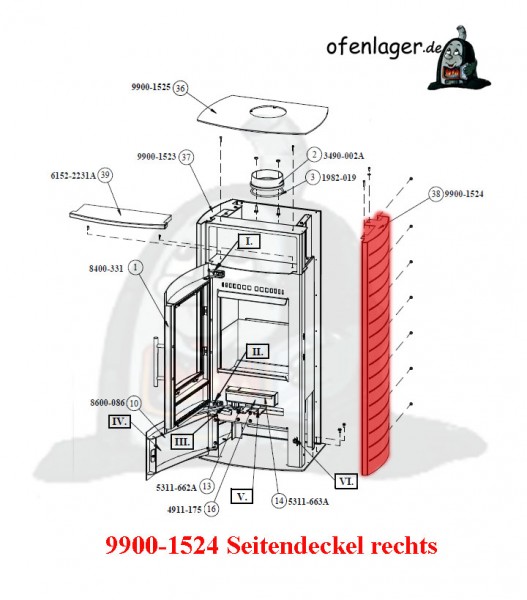 9900-1524 Seitendeckel rechts