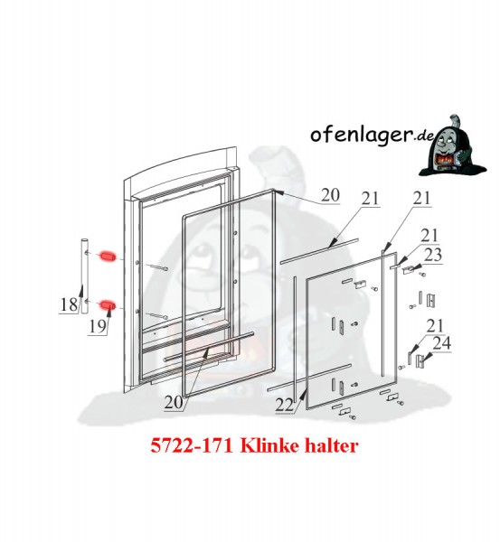 5722-171 Klinke halter