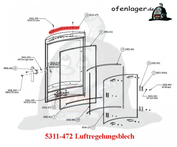 5311-472 Luftregelungsblech