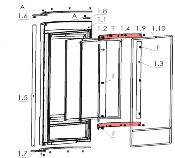 Scheibenhalter 6611-310B/ 1 Stück